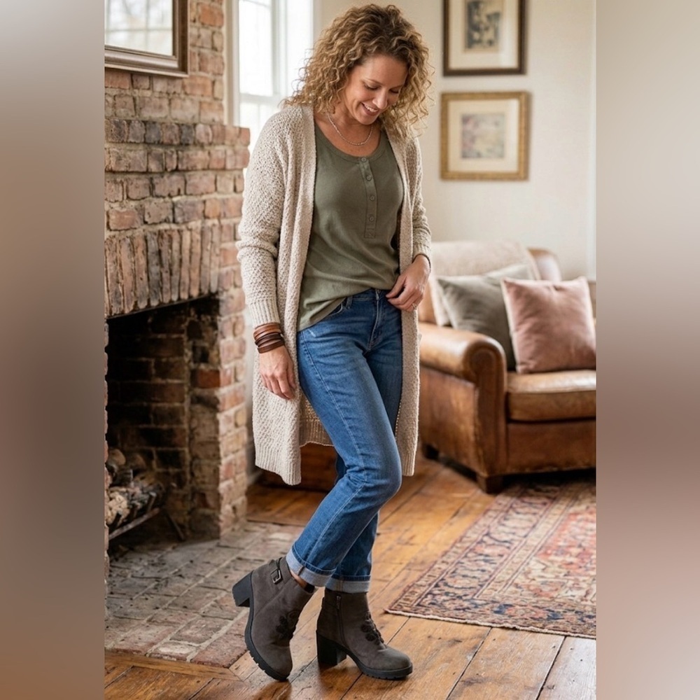 Muk Luka Stylish Gray Women's Ankle Boots